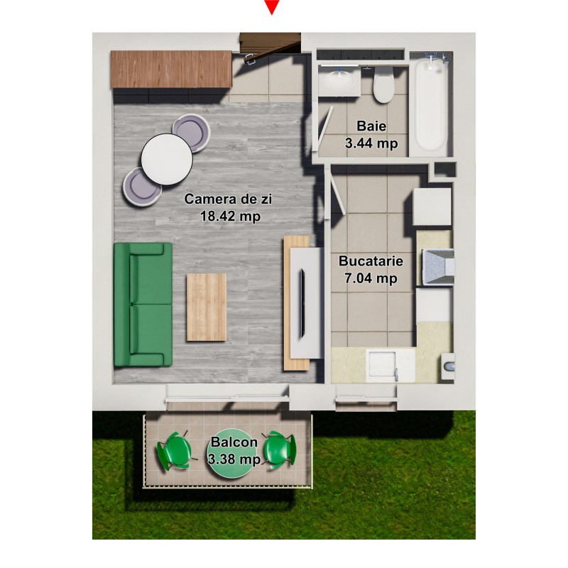 Apartament 1 Camera Tip 7